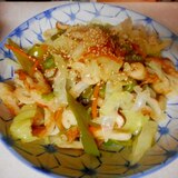 ちくわ入とキャベツの野菜炒め